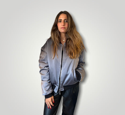 Grey bomber jacket