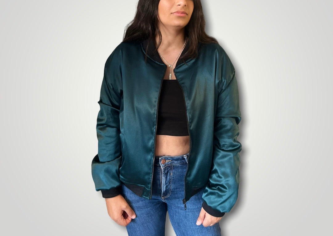 Teal Bomber Jacket