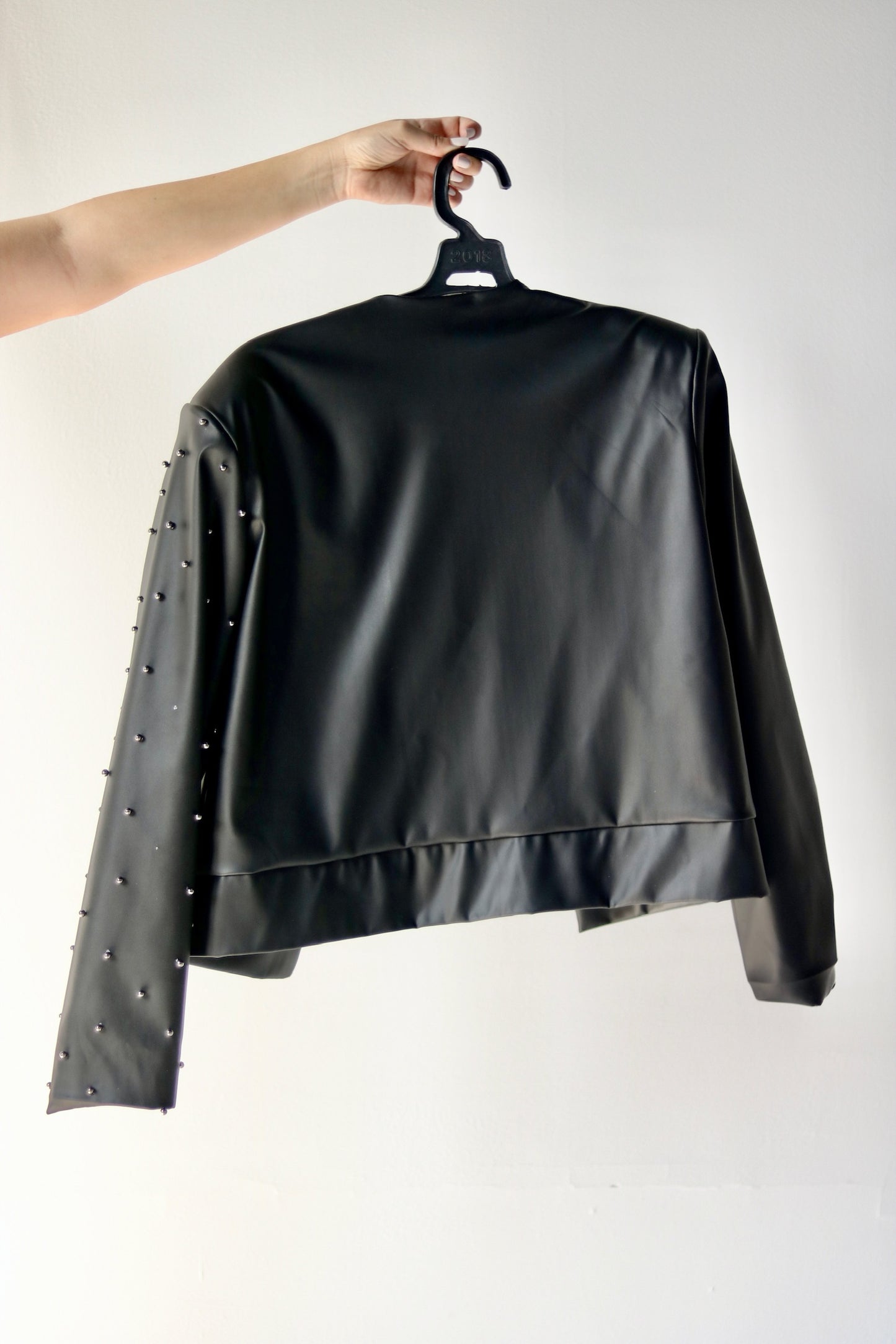 Black and Pink Leather Jacket