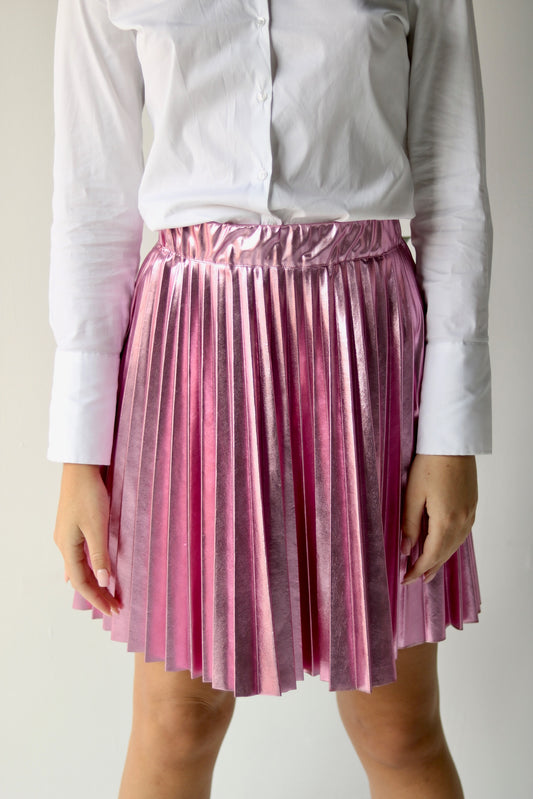 Pink Metallic Skirt